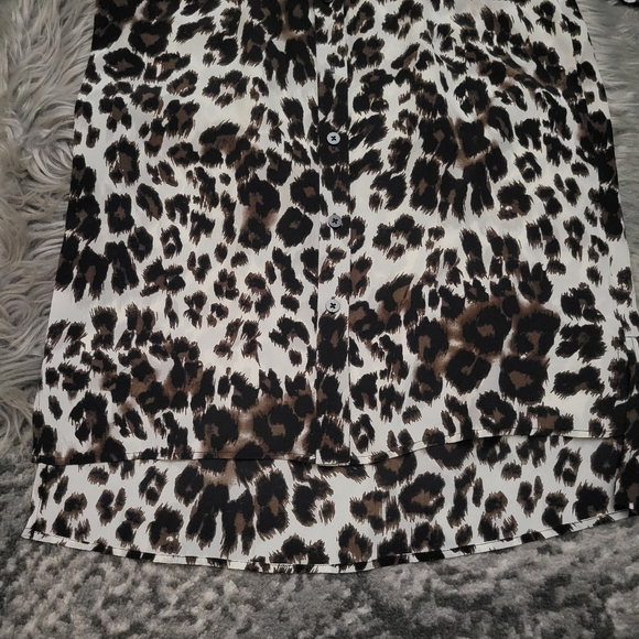 Diane Von Furstenberg DVF Prita Silk Animal Print Long Sleeve Shirtdress Size 0 - Picture 12 of 13